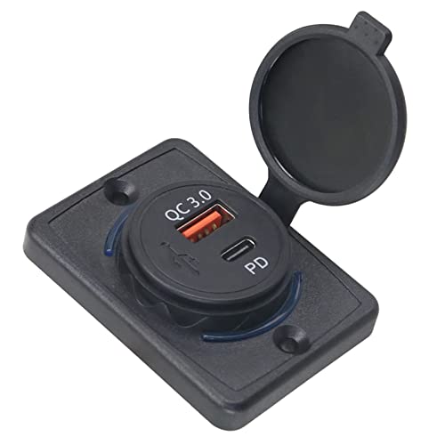 EUYueli USB C Autosteckdose QC3.0 Auto USB Port Ladeanschlüsse mit LED Voltmeter Netzteil 12-24V Autosteckdose EUYueli USB C Autosteckdose QC3.0 Auto USB Port Ladeanschlüsse mit LED Voltmeter Netzteil 12-24V Autosteckdose von EUYueli