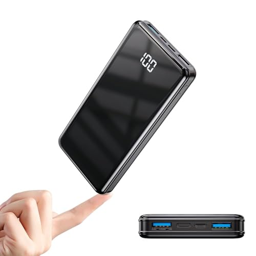 Power Bank Ultra Slim Leicht 12000mAh Powerbank Klein Aber Stark Externer Akku USB C Schnellen Ausgängen (4.5A),kompatibel mit iPhone 15 14 13 iPad Samsung AirPod von EVARY