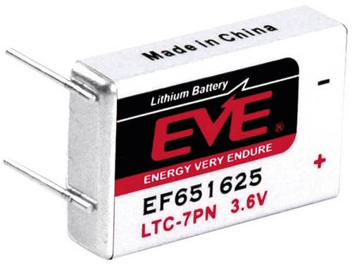 EVE EF651625 Spezial-Batterie LTC-7PN U-Lötpins Lithium 3.6V 750 mAh 1St. von EVE
