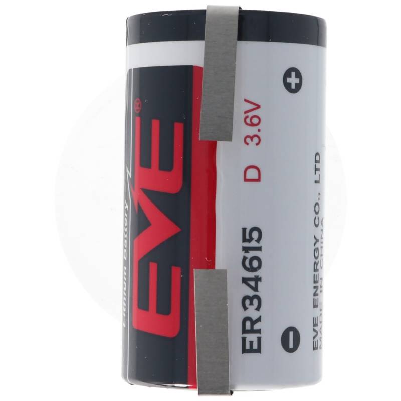 EVE ER34615 D S EVE Herst.Nr: ER34615DSEVE 3,6 Volt 19000mAh mit Lötfahnen in U-Form von EVE