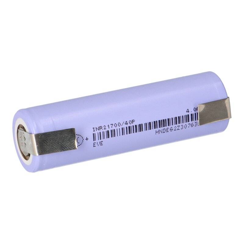 EVE Li-ion Akku INR21700-40P 3,6V 4000mAh - 50A U-Lötfahne von EVE