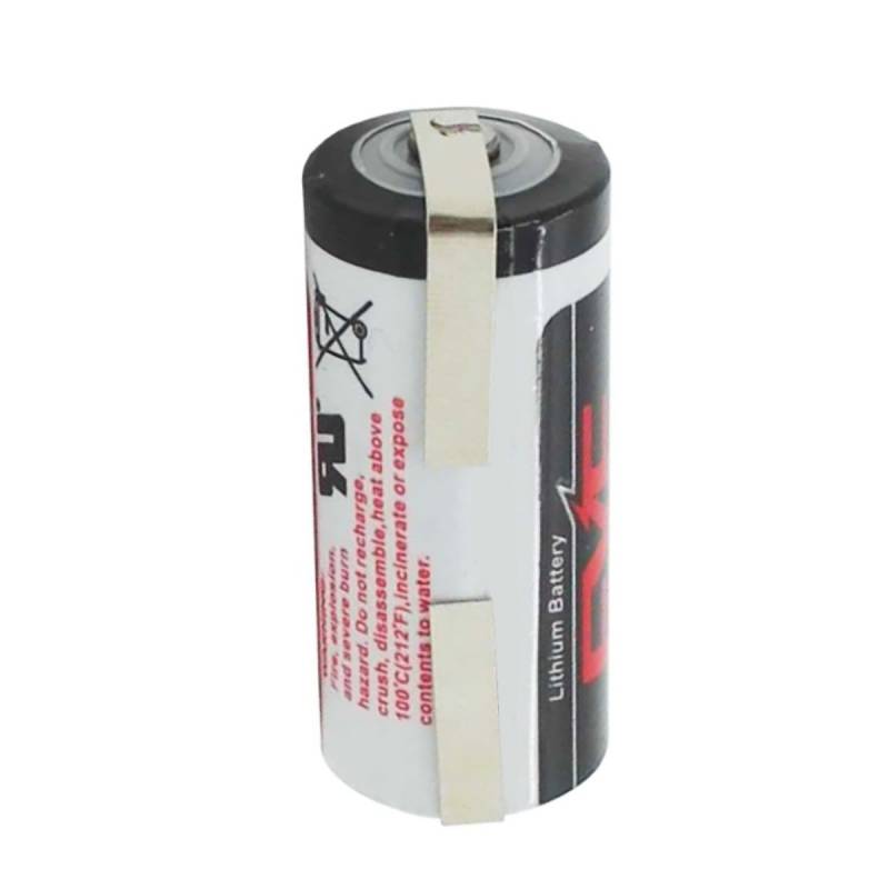 Lithium 3,6V Batterie ER 14335, 2/3 AA ER14335 Standard Batterie mit Lötfahne U-Form zum Selbstumbau, Selbsteinbau von EVE