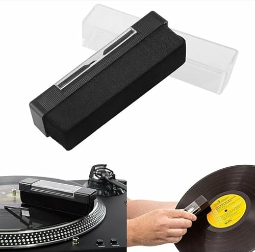 EVERCLEEN 2in1 Samtbürste Vinyl Record Cleaner Pro Schallplattenreiniger. Antistatische Nadelbürste und Samtpolster Bürste von EVERCLEEN
