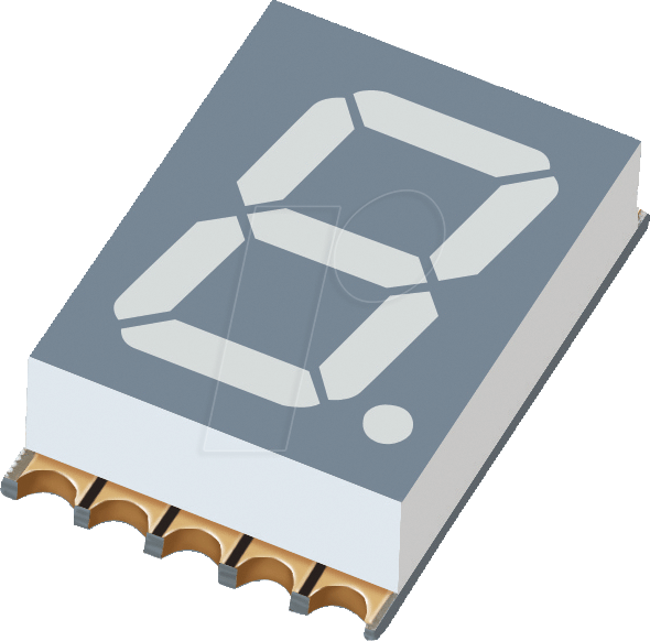 SA EL SMD 15RT - 7-Segment-Anzeige, SMD, AlGaInP, 15 mcd, 10 mm, rot von EVERLIGHT