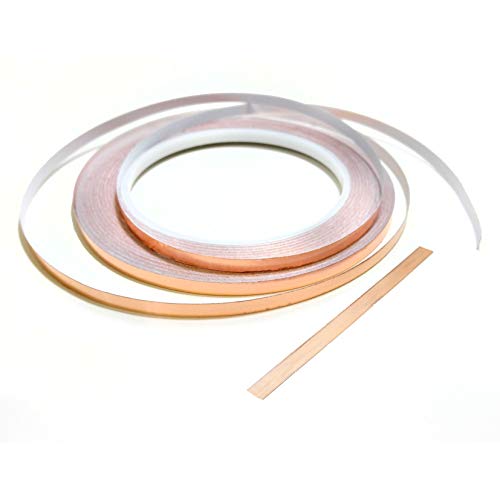 EVG 5mm x 25m Leitfähiges kupferband zur Schneckenkontrolle | kupferfolie selbstklebend Schneckenabwehr | Starkes, langlebiges Leitfähiges Klebeband aus reinem, EMI-Abschirmung EVG 5mm x 25m Leitfähiges kupferband zur Schneckenkontrolle | kupferfolie selbstklebend Schneckenabwehr | Starkes, langlebiges Leitfähiges Klebeband aus reinem, EMI-Abschirmung von EVG