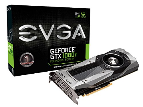 EVGA GeForce GTX 1080 Ti Founders Edition Gaming, 11 GB GDDR5X, LED, DX12 OSD-Unterstützung (PXOC) Grafikkarten 11G-P4-6390-KR von EVGA