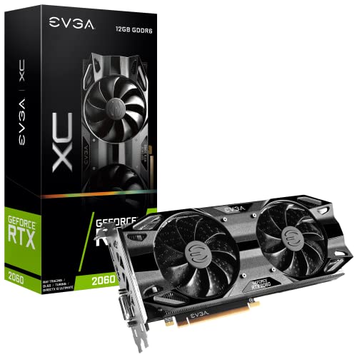 EVGA GeForce RTX 2060 12GB XC Gaming, 12G-P4-2263-KR, 12GB GDDR6, Dual Fans, Metal Backplate Black 2 Slots von EVGA