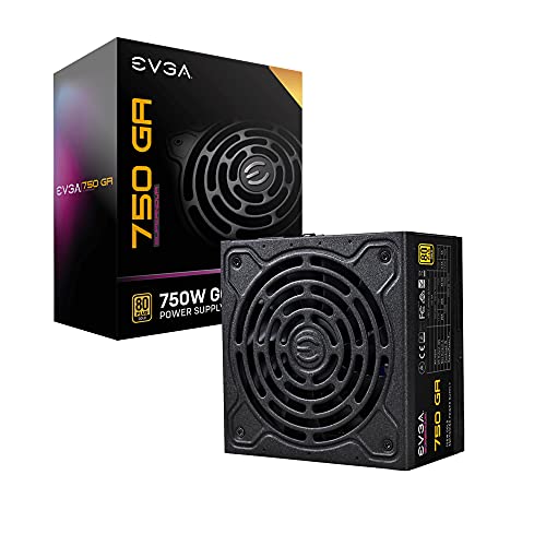 EVGA SuperNOVA 750 GA, 80 Plus Gold 750W, Vollständig Modular, Eco Mode, 10 Jahre Garantie, Beinhaltet Power ON Self Tester, Kompakte 150 mm Größe, Netzteil 220-GA-0750-X2 von EVGA