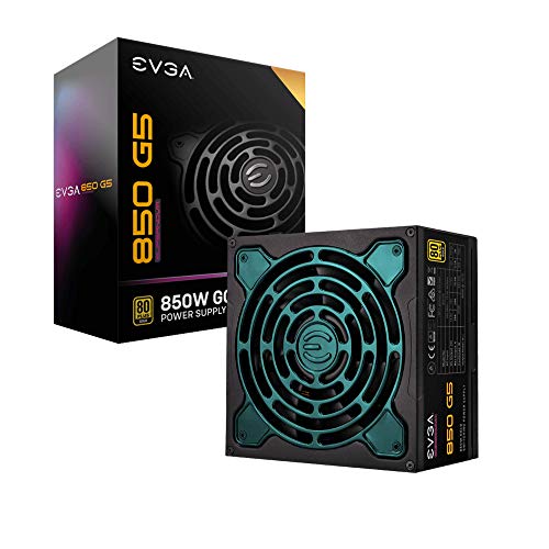 EVGA SuperNOVA 850 G5, 80 Plus Gold 850W, Vollständig Modular, Eco Mode mit FDB Fan, 10 Jahre Garantie, Beinhaltet Power ON Self Tester, Kompakte 150 mm Größe, Netzteil 220-G5-0850-X2 von EVGA