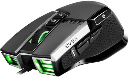 EVGA X17 Gaming Mouse, Wired, Grey, Customizable, 16,000 DPI, 5 Profiles, 10 Buttons, Ergonomic 903-W1-17GR-K3 von EVGA