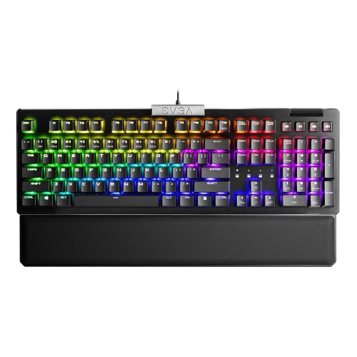 EVGA Z15 RGB Mechanische Gaming-Tastatur (linearer Schalter) RGB Hintergrundbeleuchtung LED, Hot Swappable Kailh Speed Silver Switch 821-W1-15US-KR US-Layout von EVGA