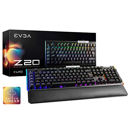 EVGA Z20 RGB Optical Mechanical Gaming Keyboard, RGB Backlit LED, Optical Mechanical Switches (Linear) von EVGA