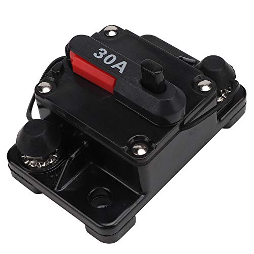 EVGATSAUTO 12V 30A/40A/60A Inline Leistungsschalter Sicherung Wechselrichter Auto Stereo Audio zurücksetzbar Selbstwiederherstellung Sicherung zurücksetzen(30A) von EVGATSAUTO