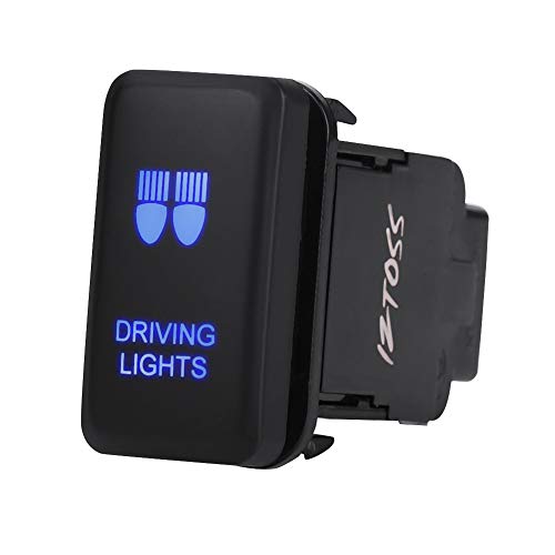 EVGATSAUTO LED Wippschalter, ABS 12V 0.5A Blaue LED Auto Ein Aus Kippschalter für Hilux Landcruiser VIGO(FAHRLEUCHTEN) von EVGATSAUTO