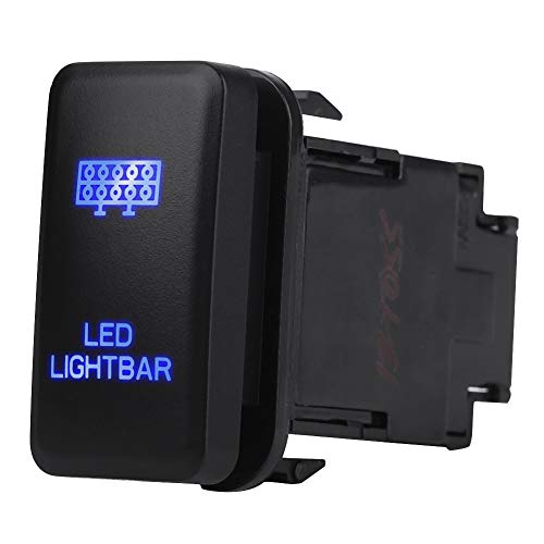 EVGATSAUTO LED Wippschalter, ABS 12V 0.5A Blaue LED Auto Ein Aus Kippschalter für Hilux Landcruiser VIGO(LED LIGHT BAR) von EVGATSAUTO