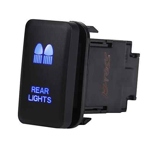EVGATSAUTO LED Wippschalter, ABS 12V 0.5A Blaue LED Auto Ein Aus Kippschalter für Hilux Landcruiser VIGO(RÜCKLICHTER) von EVGATSAUTO