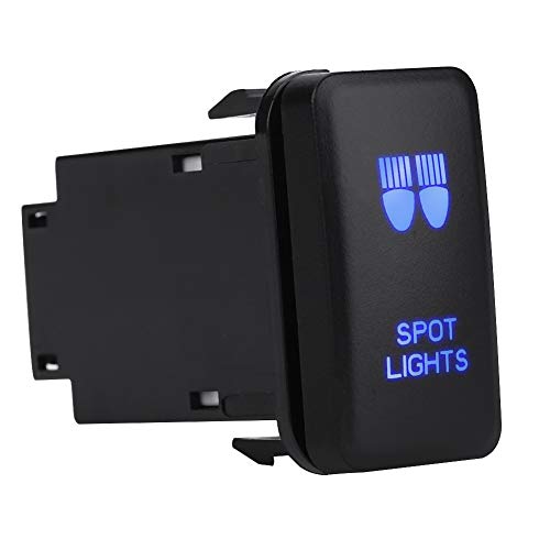 EVGATSAUTO LED Wippschalter, ABS 12V 0.5A Blaue LED Auto Ein Aus Kippschalter für Hilux Landcruiser VIGO(SPOT-LICHTER) von EVGATSAUTO
