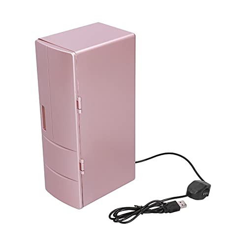 EVGATSAUTO Mini-Kühlschrank, Mini-Kühlschrank, USB, Tragbar, Wärmeerhaltung und Kältespeicherung, Dual-Use-Kühlschrank, Auto-Kühlschrank für Zuhause, Schlafzimmer von EVGATSAUTO