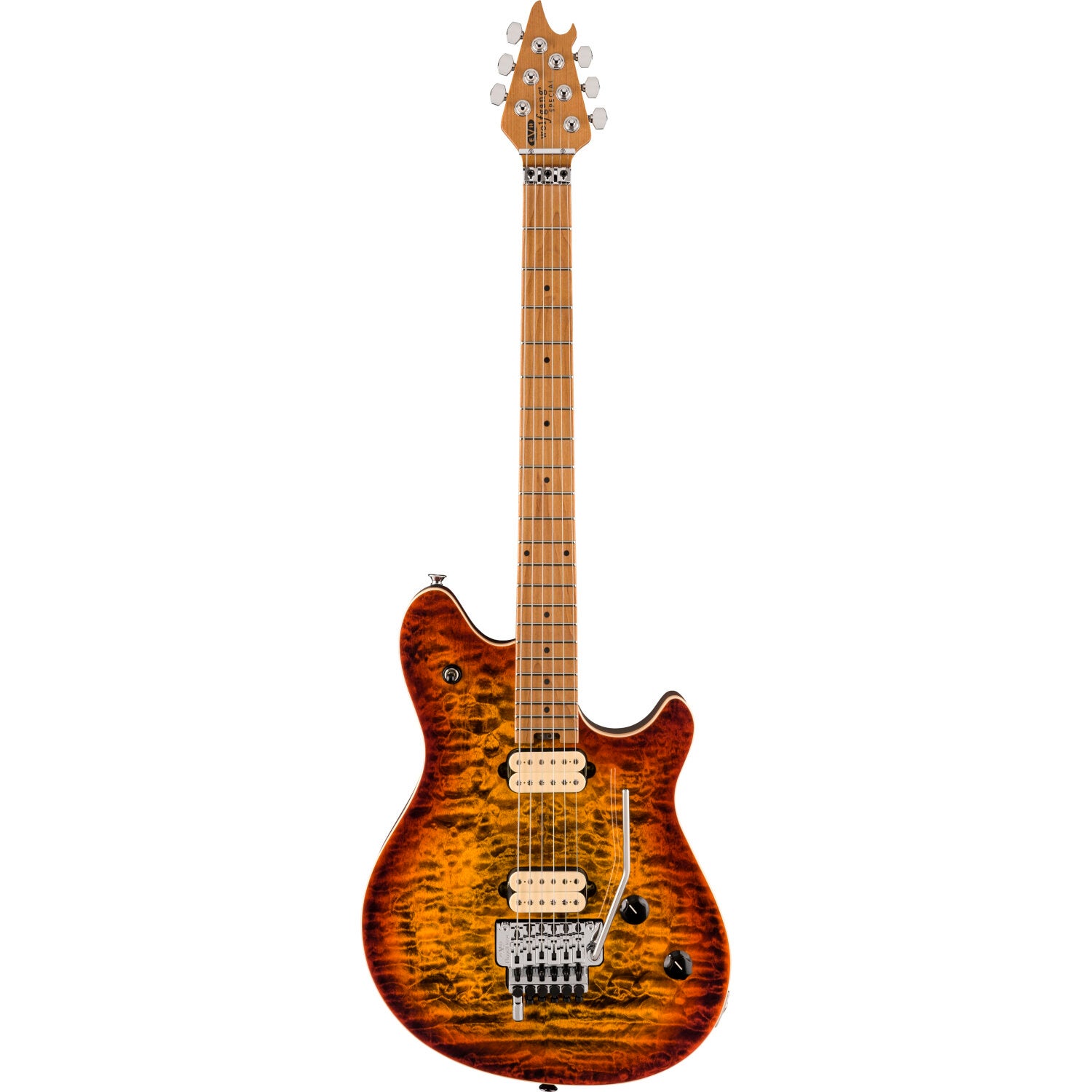 EVH Wolfgang Special QM Baked Maple Tiger Eye Glow Electric Guitar EVH Wolfgang Special QM Baked Maple Tiger Eye Glow Electric Guitar von EVH