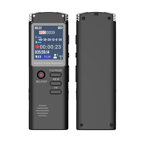 64 GB Sprachaktivierter Recorder mit Wiedergabe – Tragbares digitales Diktiergerät mit A-B-Wiederholung/Telefonaufnahme, wiederaufladbares Diktiergerät, MP3-Recorder für Klassenvorträge, Interviews 64 GB Sprachaktivierter Recorder mit Wiedergabe – Tragbares digitales Diktiergerät mit A-B-Wiederholung/Telefonaufnahme, wiederaufladbares Diktiergerät, MP3-Recorder für Klassenvorträge, Interviews von EVISTR