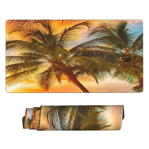 Großes Mauspad mit Kokosnussbaum unter Sonnenuntergang, Gaming-Mauspad, 75 x 40 cm, lustige Drucke, Schreibtisch-Mauspad für Arbeit und Gaming Großes Mauspad mit Kokosnussbaum unter Sonnenuntergang, Gaming-Mauspad, 75 x 40 cm, lustige Drucke, Schreibtisch-Mauspad für Arbeit und Gaming von EVIUS