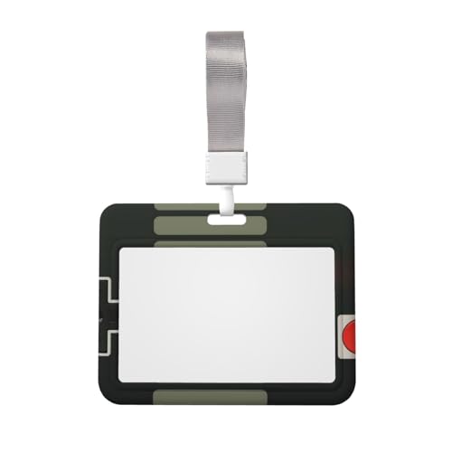Schwarzer Gamepad-Kartenhalter – Stilvoller Ausweishalter mit Umhängeband für Männer und Frauen, Ausweishalter für Büropersonal, ABS-Material (horizontal 8 cm x 10 cm). von EVIUS