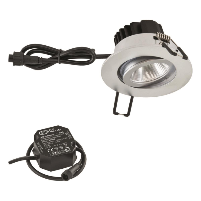 EVN LED Einbaustrahler IP65 PC650N615D2W chrom matt 6W D2W 2-3000K 60-600lm DA68 EVN LED Einbaustrahler IP65 PC650N615D2W chrom matt 6W D2W 2-3000K 60-600lm DA68 von EVN-Lichttechnik GmbH