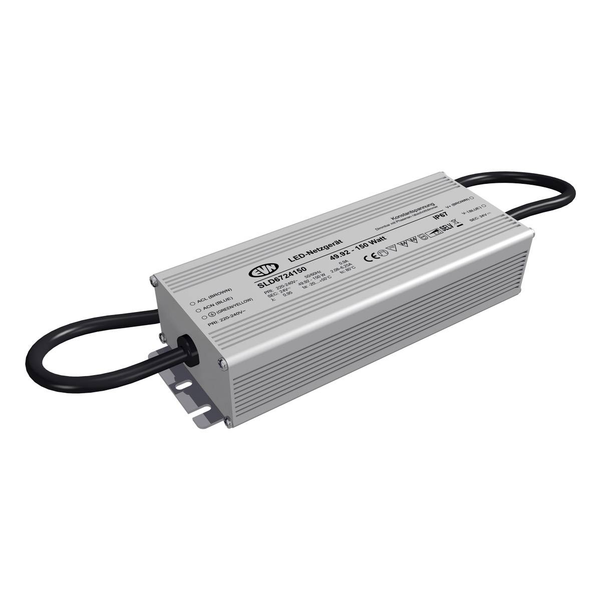 EVN Netzgerät IP67 50-150W SLD6724150 ** dimmbar Phase 24V/DC 192x70x40mm EVN Netzgerät IP67 50-150W SLD6724150 ** dimmbar Phase 24V/DC 192x70x40mm von EVN-Lichttechnik GmbH