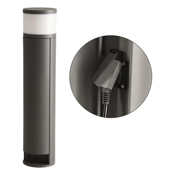 EVN Wegeleuchte m. Steckdose WLSD441502 3W 190lm 3000K anthrazit 480mm, 2xSchuko EVN Wegeleuchte m. Steckdose WLSD441502 3W 190lm 3000K anthrazit 480mm, 2xSchuko von EVN-Lichttechnik GmbH