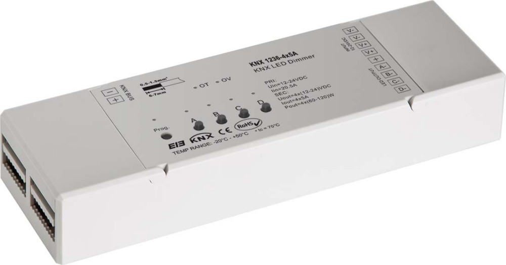 EVN Lichttechnik KNX-Dimmer Unicolor KNX1236-4x5A KNX12364X5A EVN Lichttechnik KNX-Dimmer Unicolor KNX1236-4x5A KNX12364X5A von EVN Lichttechnik