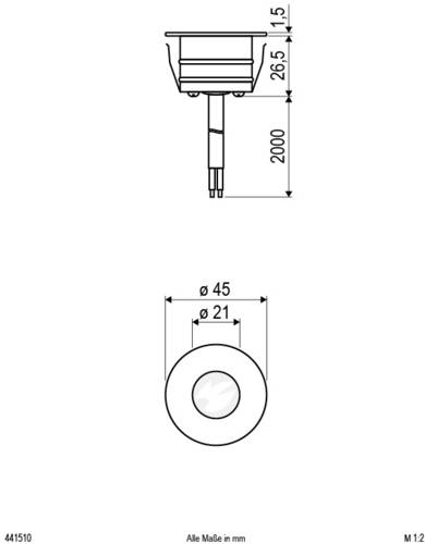 EVN 441510 LED-Boden-Einbauleuchte LED 0.6W Edelstahl von EVN