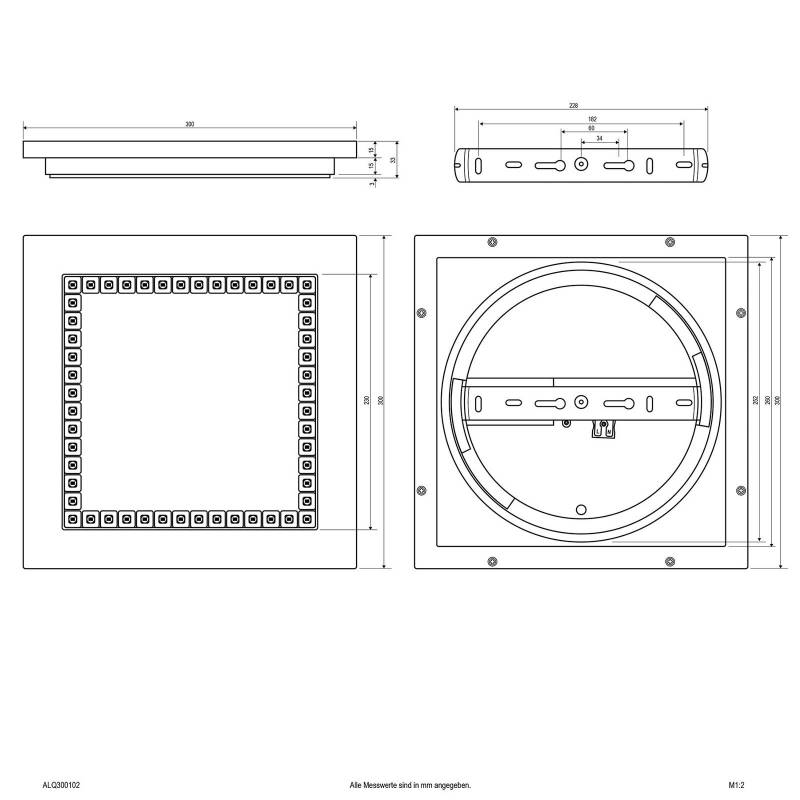 EVN ALQ LED-Panel weiß 15W 30x30cm 3.000K von EVN