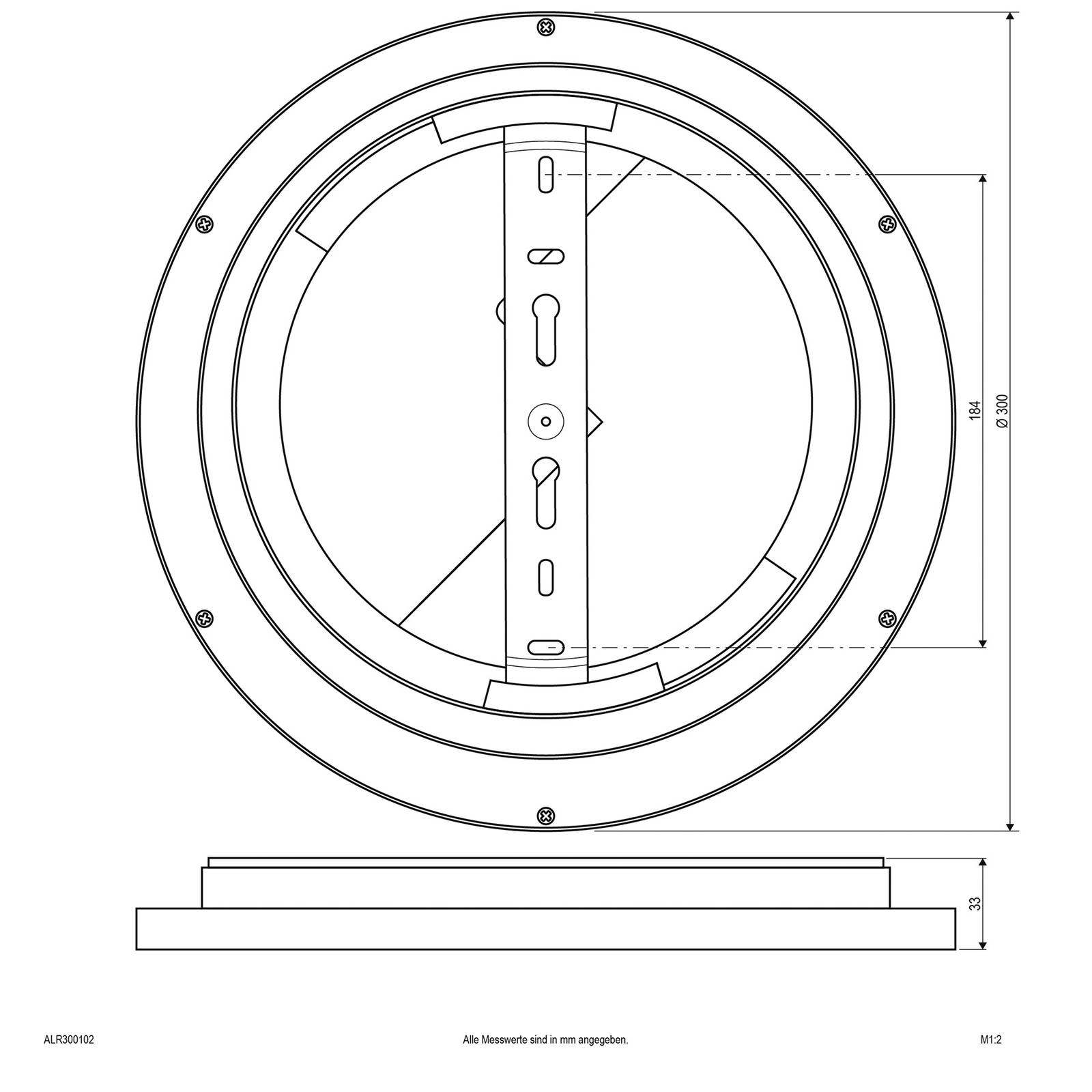 EVN ALR LED-Panel weiß 15W Ø30cm 3.000K von EVN