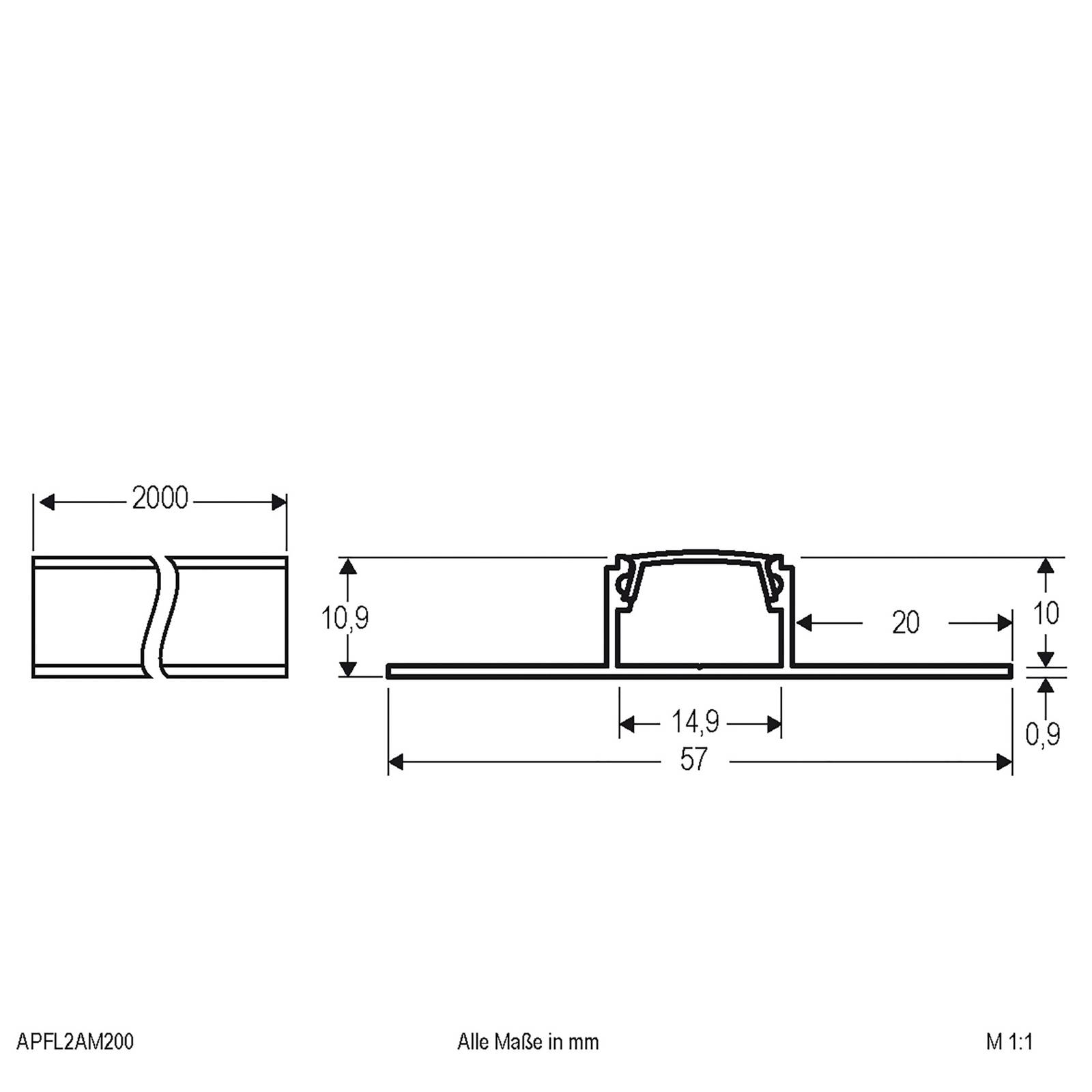 EVN APFL2 Alu-Fliesenprofil zweiseitig 200cmx5,7cm EVN APFL2 Alu-Fliesenprofil zweiseitig 200cmx5,7cm von EVN