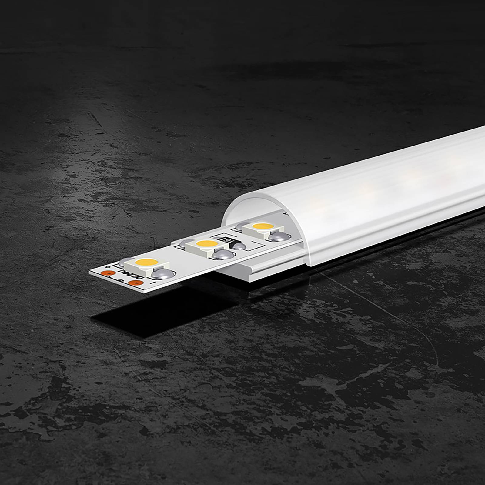 EVN APFLAT5 Alu-Profil, 200cm, halbrunde Abdeckung EVN APFLAT5 Alu-Profil, 200cm, halbrunde Abdeckung von EVN