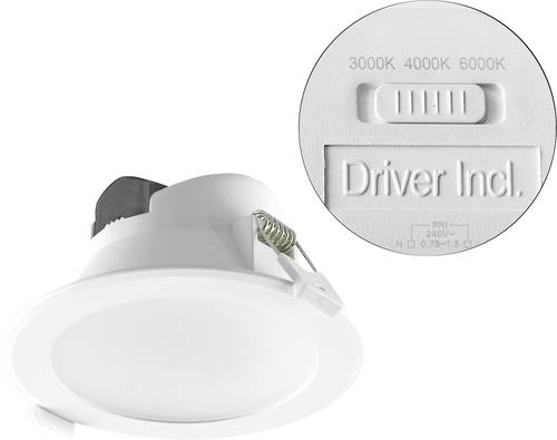 EVN L0900125 LED-Einbauleuchte LED LED fest eingebaut 10W Weiß von EVN