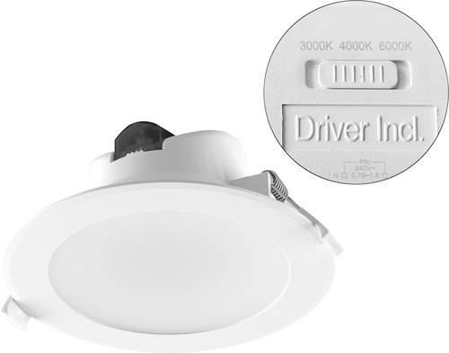 EVN L1200125 LED-Einbauleuchte LED LED fest eingebaut 14W Weiß von EVN