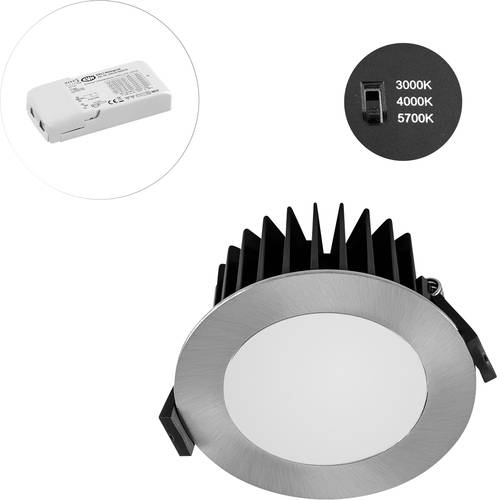 EVN L44D101325 LED-Einbauleuchte LED LED fest eingebaut 10W Chrom von EVN