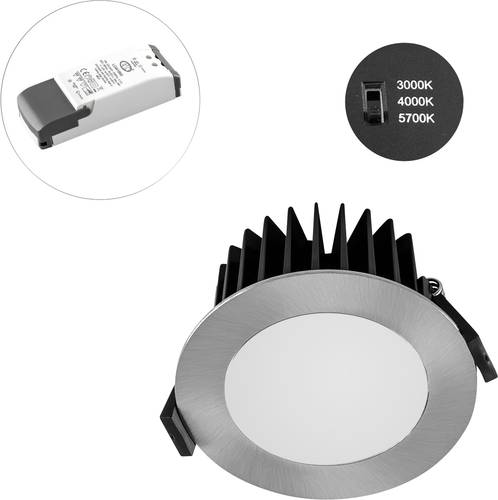 EVN L44N101325 LED-Einbauleuchte LED LED fest eingebaut 10W Chrom von EVN