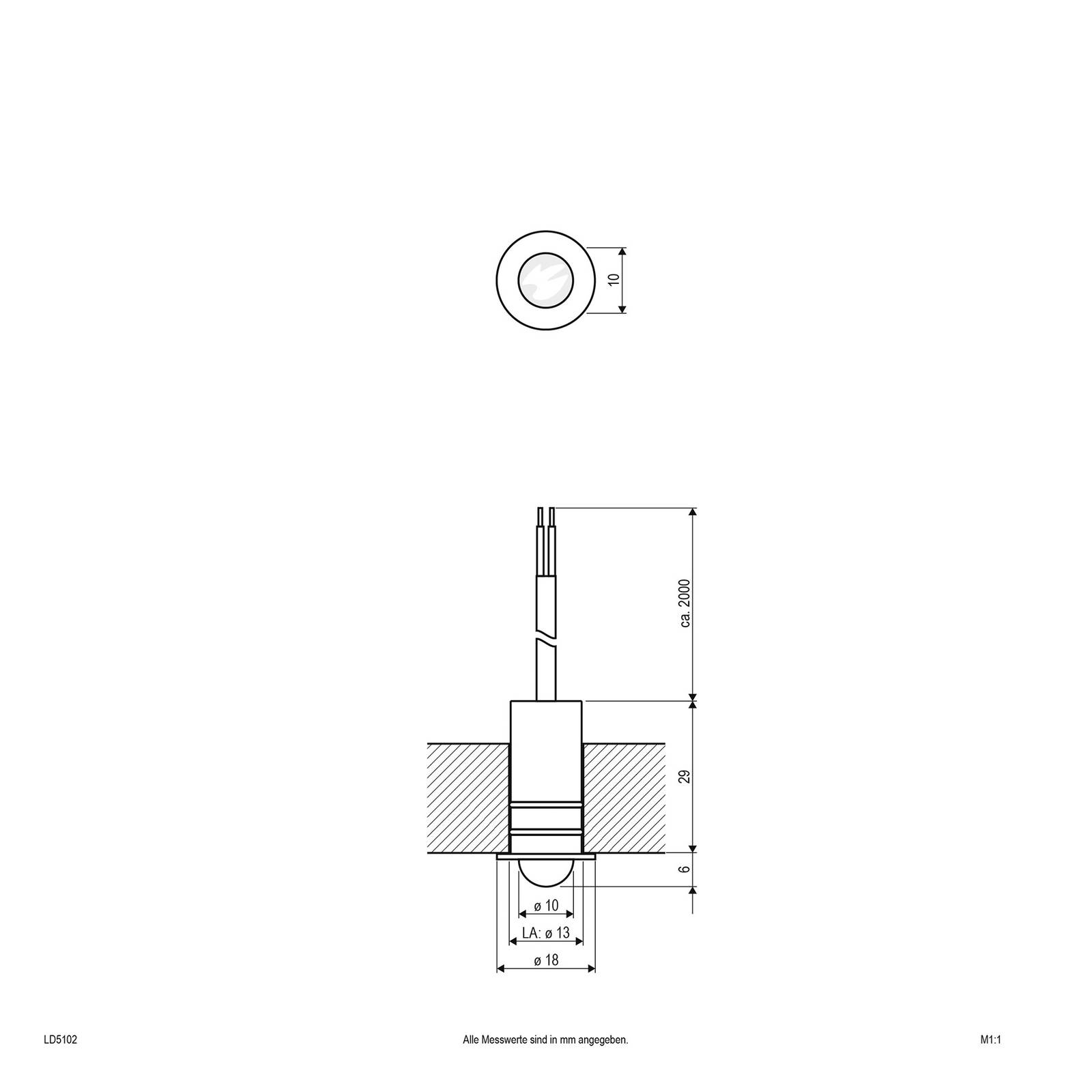 EVN LD5102 Einbaulampe 12V IP68 0,3W 830, Linse EVN LD5102 Einbaulampe 12V IP68 0,3W 830, Linse von EVN