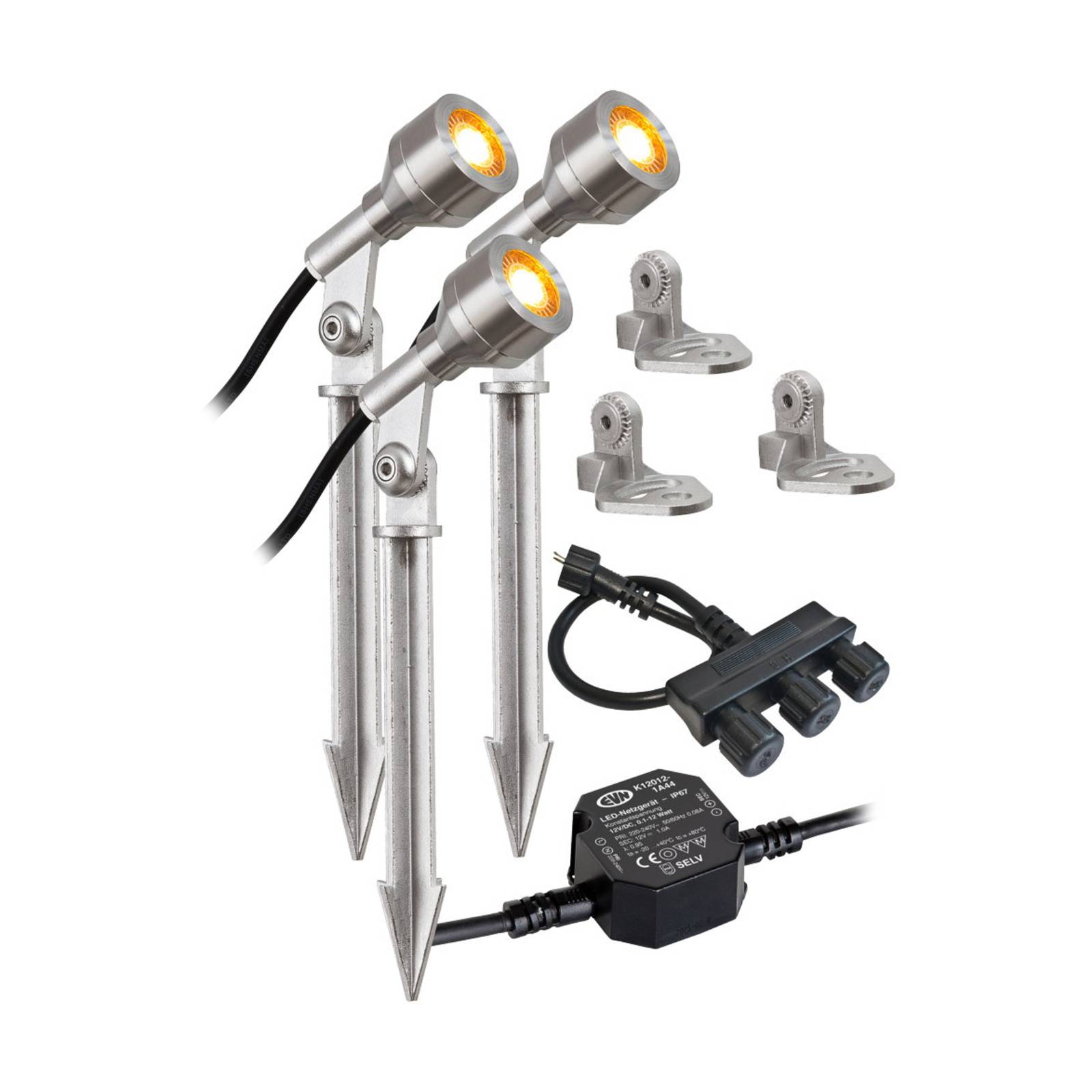 EVN P68123502-3 LED-Außenstrahler, 3er-Set, 3.000K EVN P68123502-3 LED-Außenstrahler, 3er-Set, 3.000K von EVN
