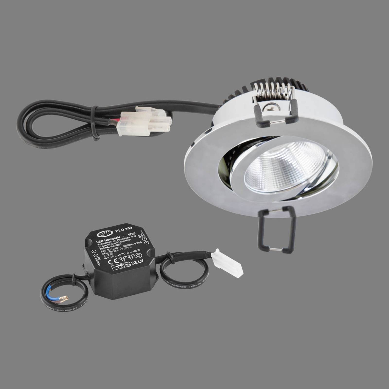 EVN PC20 Einbaulampe rund Phasendimmer 3000K chrom EVN PC20 Einbaulampe rund Phasendimmer 3000K chrom von EVN