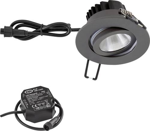 EVN PC650N61602 LED-Einbauleuchte LED LED fest eingebaut 6W Anthrazit EVN PC650N61602 LED-Einbauleuchte LED LED fest eingebaut 6W Anthrazit von EVN