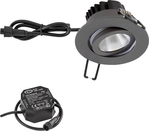 EVN PC650N61602 LED-Einbauleuchte LED LED fest eingebaut 6W Anthrazit von EVN