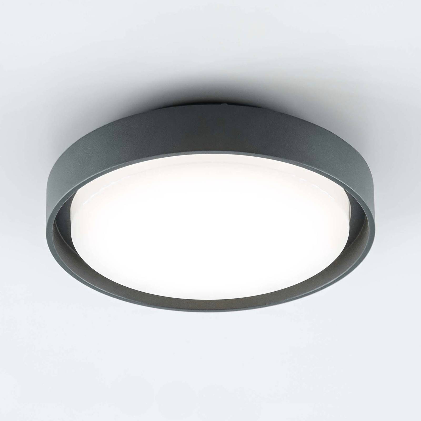 EVN LED-Außendeckenleuchte Tectum, anthrazit, Ø 25 cm EVN LED-Außendeckenleuchte Tectum, anthrazit, Ø 25 cm von EVN