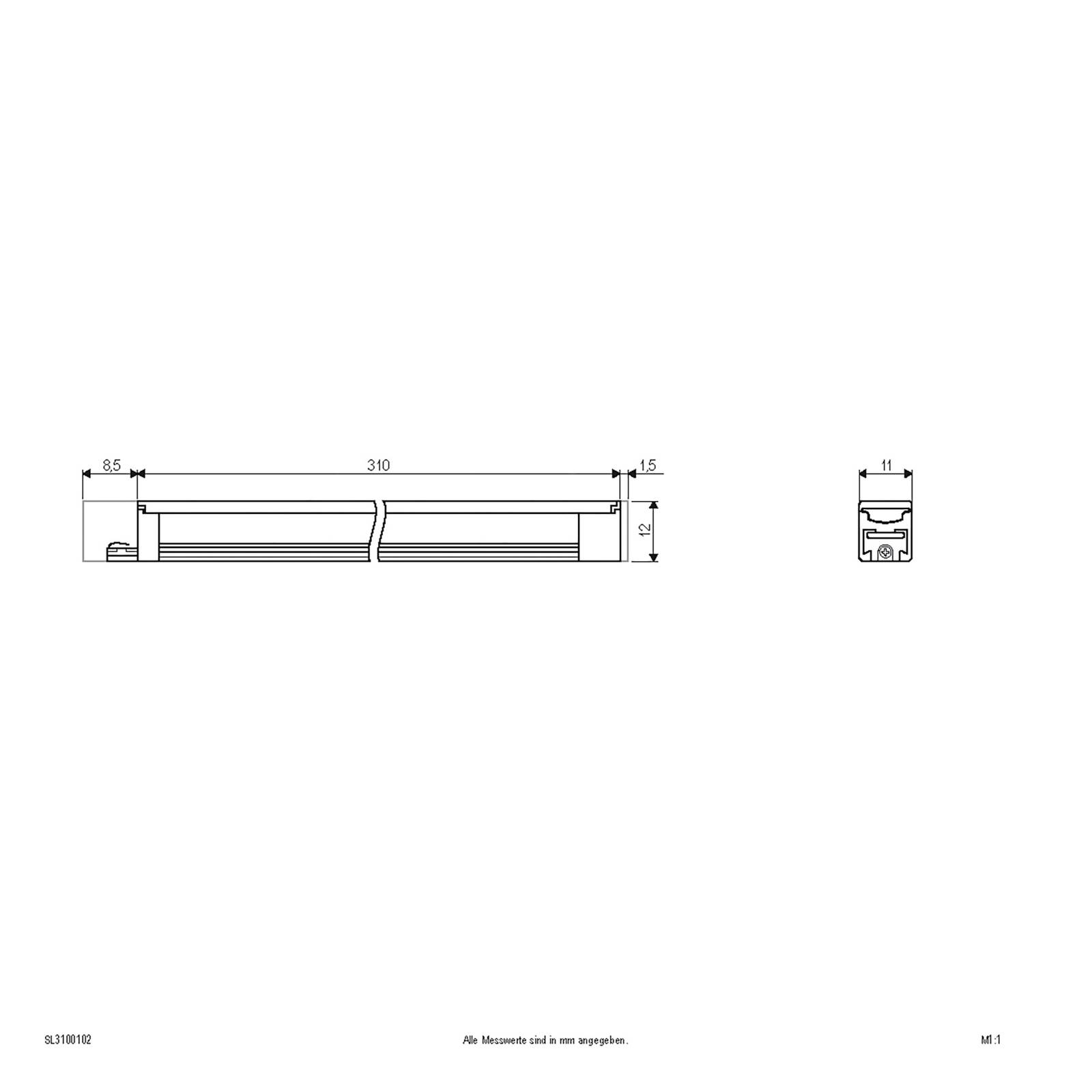 LED-Anbauleuchte Bordo aus Aluminium, Länge 31 cm LED-Anbauleuchte Bordo aus Aluminium, Länge 31 cm von EVN