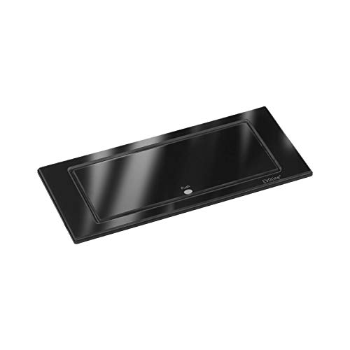 EVOline Backflip Steckdose - versenkbare Steckdose 2 fach mit USB-C Charger, Kunststoff/Glas schwarz glänzend von EVOLINE