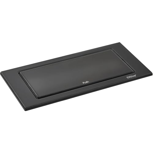 EVOline Backflip Steckdose - versenkbare Steckdose 2 fach mit USB-C Charger, Kunststoff/Glas schwarz matt von EVOLINE