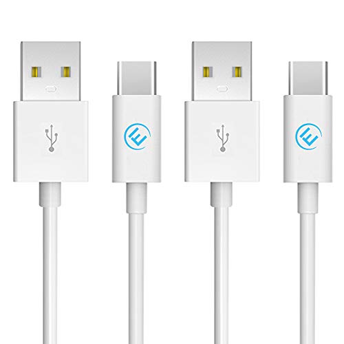 EVOMIND USB Typ C Kabel [2x2M] - USB C Ladekabel Datenkabel Schnellladekabel fur Samsung Galaxy S23/ S22/ S21, PS5/Xbox Series X/S-Controller, usw. - 2x2M Weiss von EVOMIND
