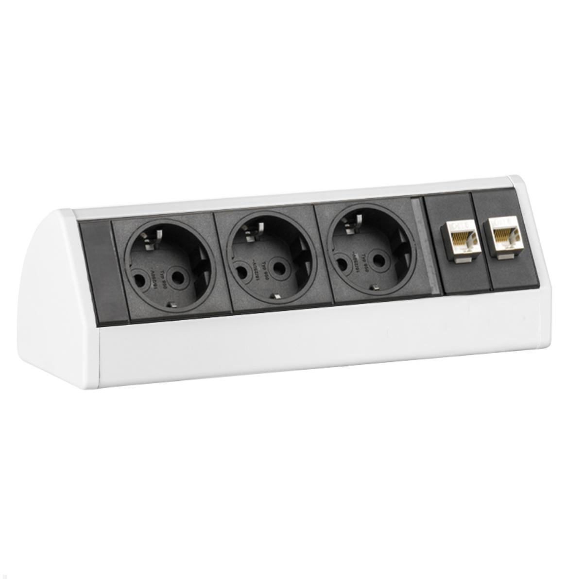 EVOline Dock DESK Data 3-fach Steckdose ohne Zwinge, wei? EVOline Dock DESK Data 3-fach Steckdose ohne Zwinge, wei? von EVOline